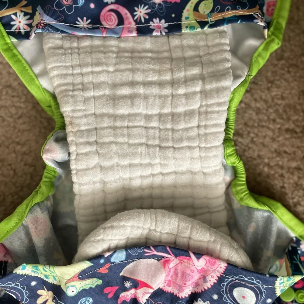 5 Cloth Diaper Shells and 100% Cotton Liners
